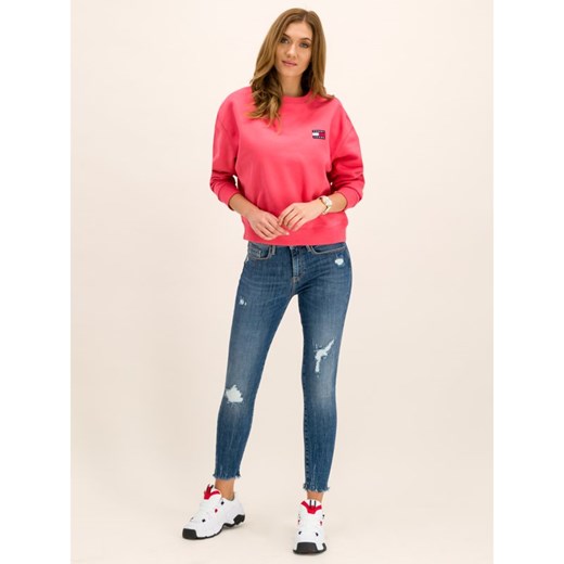 Różowa bluza damska Tommy Jeans krótka 