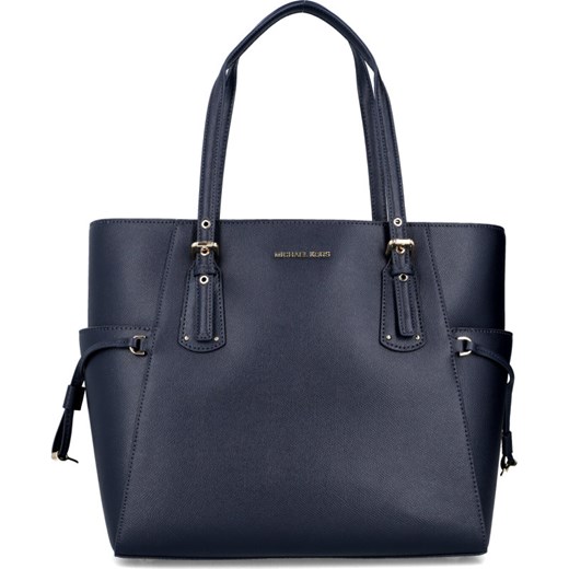 Shopper bag niebieska Michael Kors matowa skórzana elegancka 