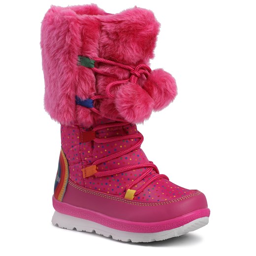 Buty zimowe dziecięce Agatha Ruiz De La Prada śniegowce w nadruki na zimę wiązane 