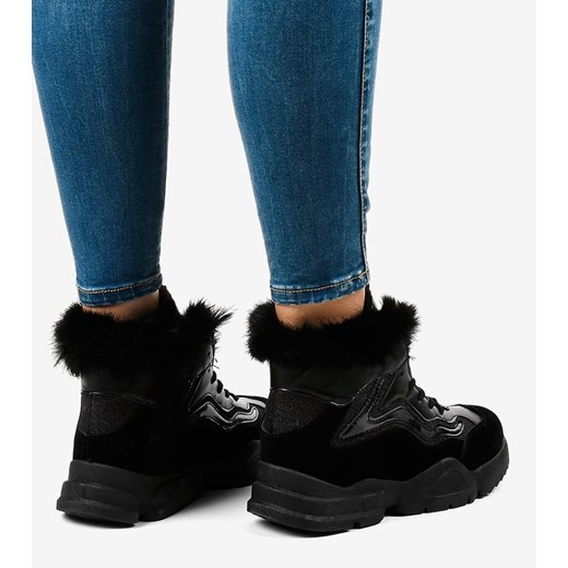 Buty sportowe damskie w stylu młodzieżowym wiązane na platformie 