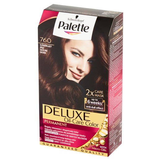 Palette Deluxe Oil-Care Color Farba Do Włosów Olśniewający Brąz 760 Schwarzkopf   Drogerie Natura