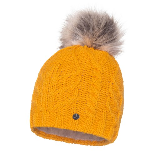 Pomarańczowy czapka zimowa damska Jk Collection casual 