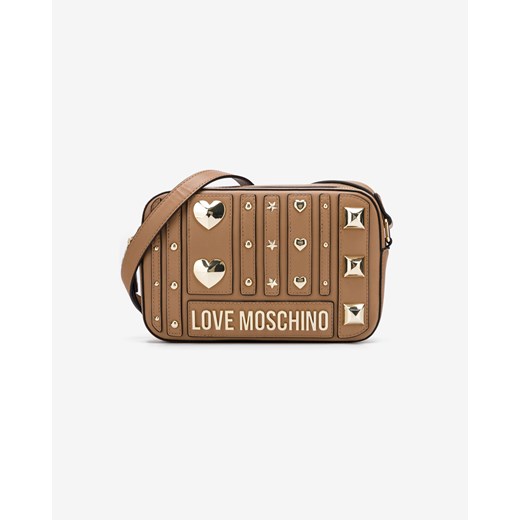 Listonoszka Love Moschino zdobiona z aplikacjami młodzieżowa 