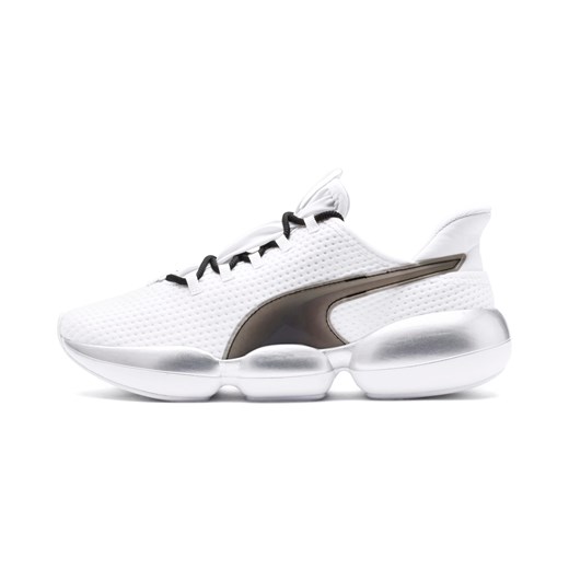 Buty sportowe damskie Puma casualowe w stylu młodzieżowym bez wzorów sznurowane białe płaskie 