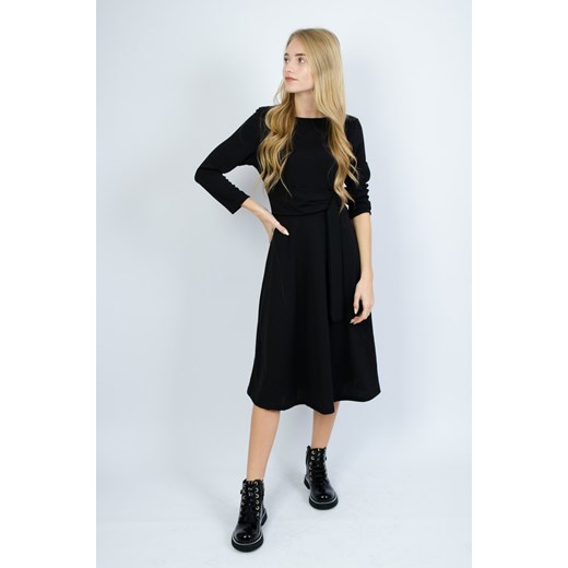 Sukienka Olika na uczelnię z długim rękawem midi elegancka