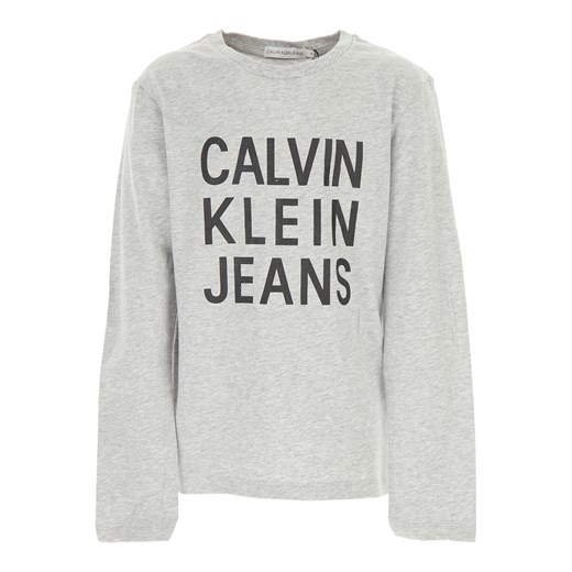 Calvin Klein Koszulka Dziecięca dla Chłopców Na Wyprzedaży, szary, Bawełna, 2019, 10Y 12Y 14Y 8Y