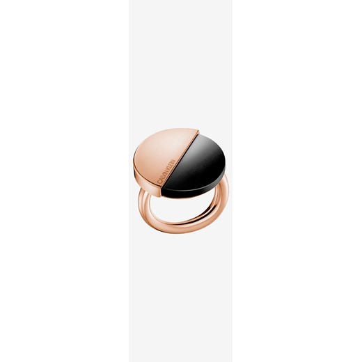 Calvin Klein Pierścień Czarny Beżowy