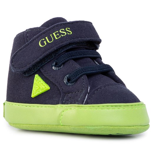 Buciki niemowlęce niebieskie Guess na rzepy