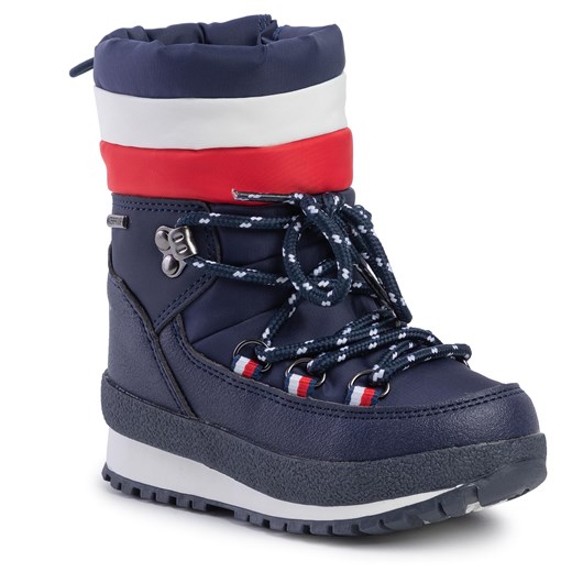 Buty zimowe dziecięce Tommy Hilfiger niebieskie śniegowce 