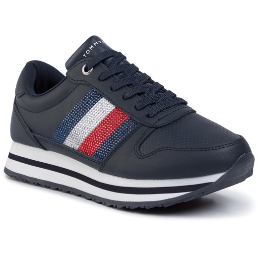 Sneakersy TOMMY HILFIGER - Tommy Retro Crystal Sneaker FW0FW04683  Midnight CKI  Tommy Hilfiger 40 eobuwie.pl