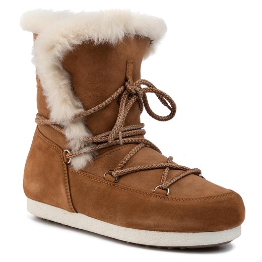 Śniegowce MOON BOOT - Mb F.Side Jr Girl High Shearl. 342001003 Whisky Moon Boot  37 eobuwie.pl