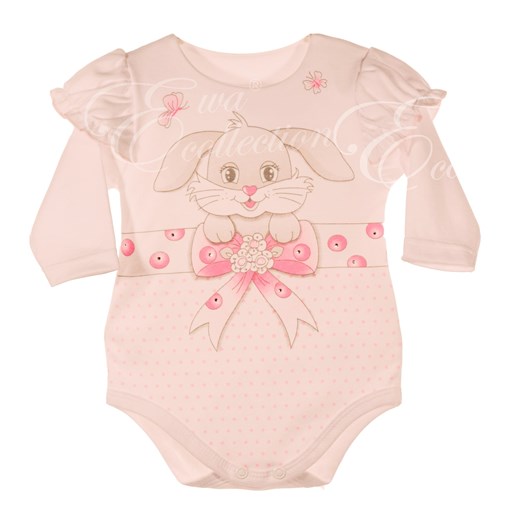 Różowa odzież dla niemowląt Ewa Collection z bawełny 
