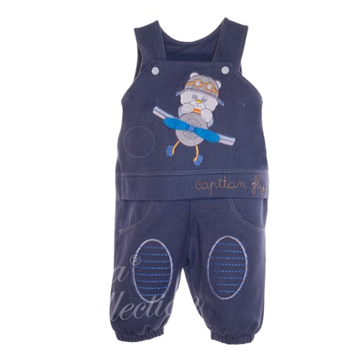 Ewa Collection odzież dla niemowląt niebieska na wiosnę w nadruki dla chłopca 