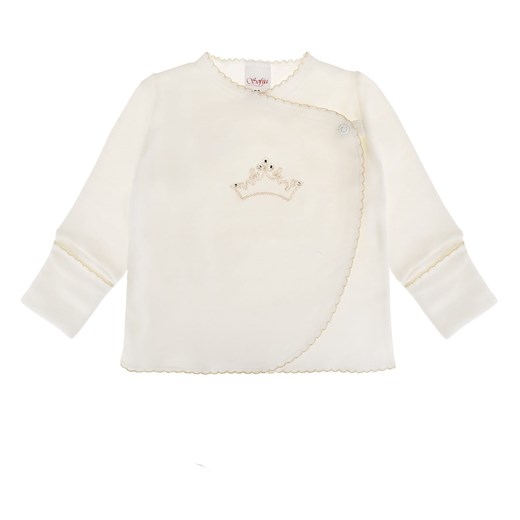 Biała odzież dla niemowląt Sofija dla dziewczynki z nadrukami 