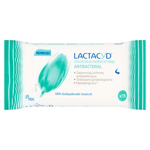 Lactacyd Antibacterial Chusteczki Do Higieny Intymnej 15 Sztuk Lactacyd   Drogerie Natura