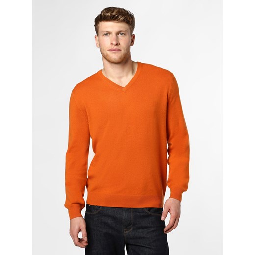 Sweter męski pomarańczowa Andrew James z kaszmiru 