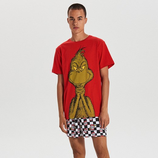 Cropp - Piżama z szortami Grinch - Czerwony  Cropp M 