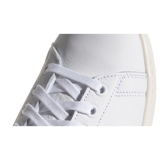 Buty sportowe męskie Adidas białe wiosenne skórzane wiązane 