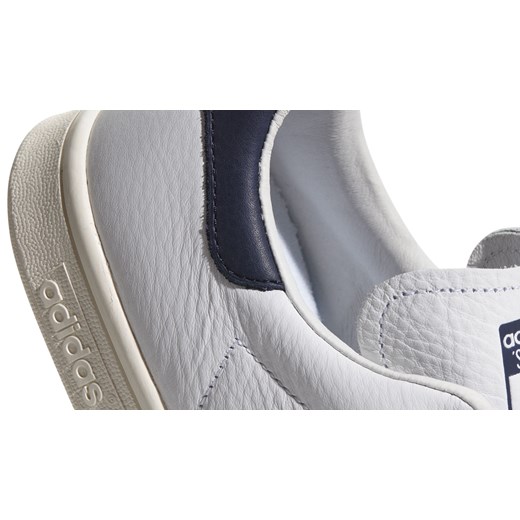 Buty sportowe męskie białe Adidas wiosenne skórzane wiązane 