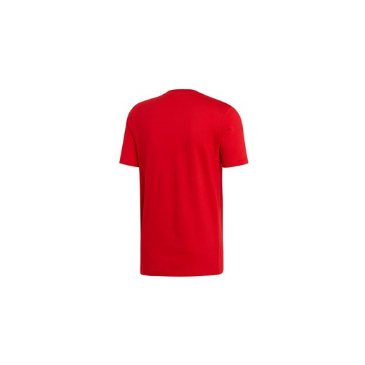 Adidas koszulka sportowa wiosenna czerwona z napisem z bawełny 