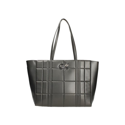 Shopper bag Calvin Klein elegancka bez dodatków na ramię 