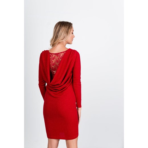 Sukienka czerwona mini elegancka 