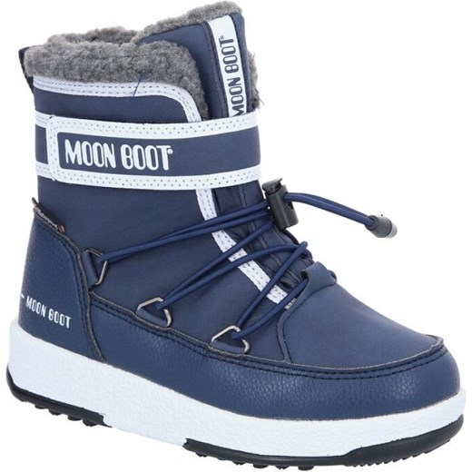 Buty zimowe dziecięce Moon Boot sznurowane bez wzorów na zimę 