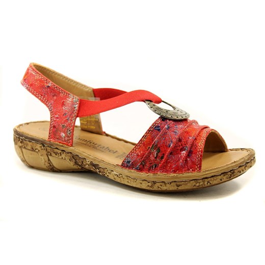 Czerwone sandały damskie Comfortabel letnie 