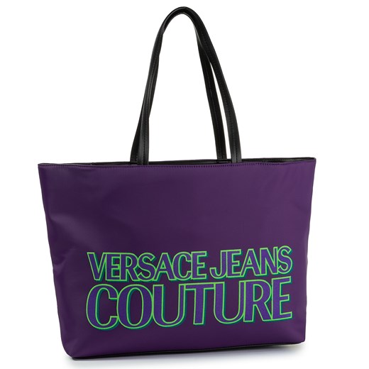 Fioletowa shopper bag Versace Jeans duża 