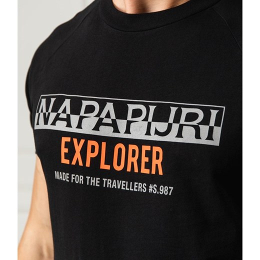 T-shirt męski Napapijri z krótkim rękawem wiosenny 