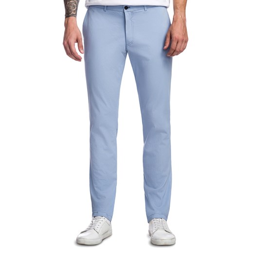 Gładkie błękitne spodnie SMNS000258