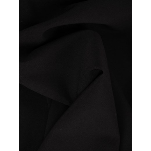 Sukienka Modbis czarna rozkloszowana z krótkimi rękawami maxi 