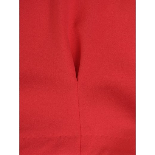 Sukienka Modbis z długim rękawem czerwona casual dzienna oversize'owa z okrągłym dekoltem 