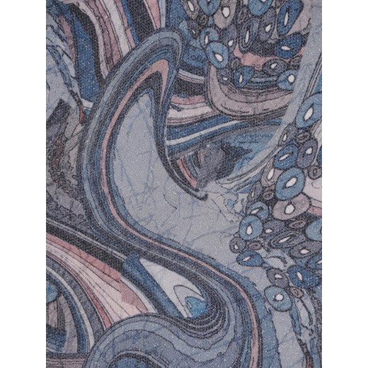 Dzianinowa sukienka w abstrakcyjny wzór, prosta kreacja na jesień 23316