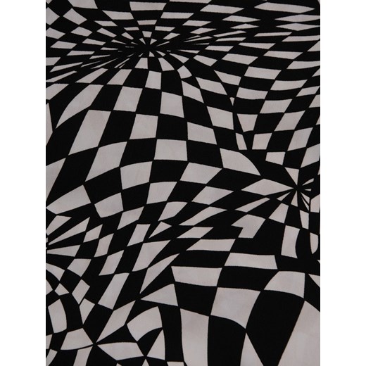 Sukienka z tkaniny, luźna kreacja w geometrycznym wzorze 19547.