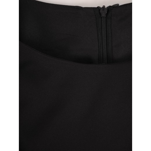 Sukienka damska 17468, czarna kreacja z modnymi rękawami.