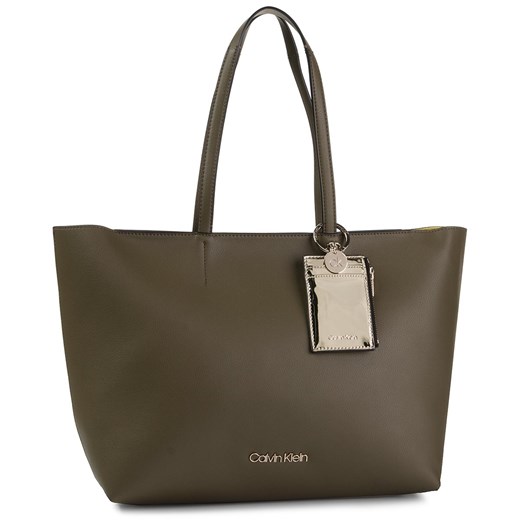 Shopper bag Calvin Klein matowa wakacyjna na ramię duża 
