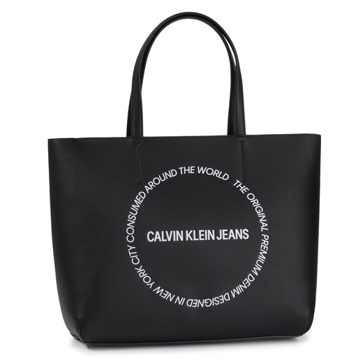 Shopper bag Calvin Klein czarna elegancka 
