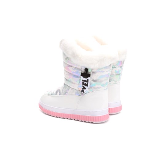 Buty zimowe dziecięce białe Born2be gładkie 
