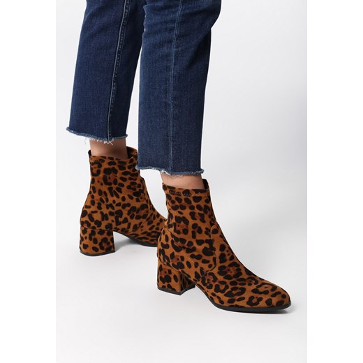 Born2be botki brązowe bez zapięcia boho