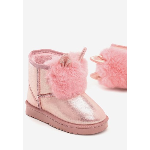 Buty zimowe dziecięce różowe Born2be 