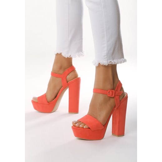 Pomarańczowe  Sandały Chic Heels