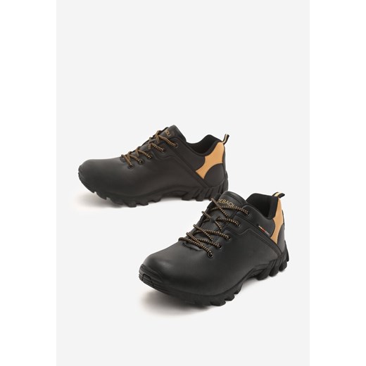 Born2be buty trekkingowe męskie sznurowane czarne sportowe 