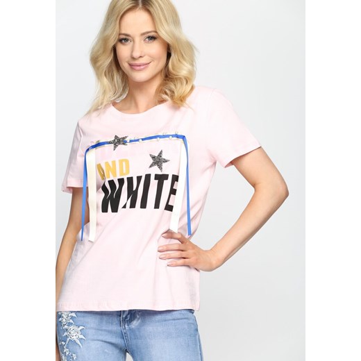 Różowy T-shirt And White