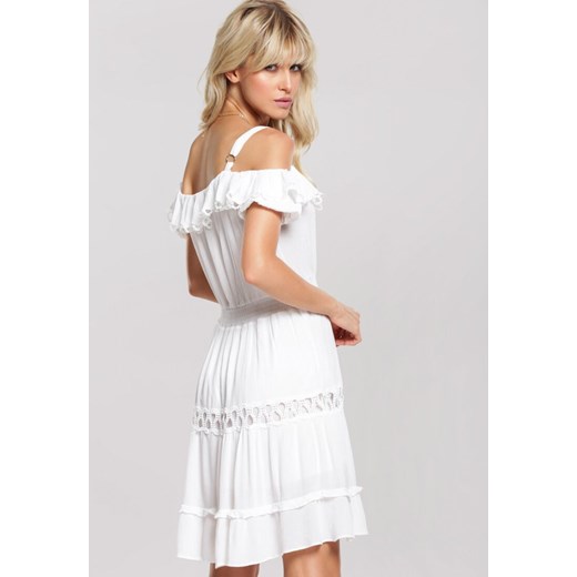 Sukienka Renee biała mini casual na urodziny 
