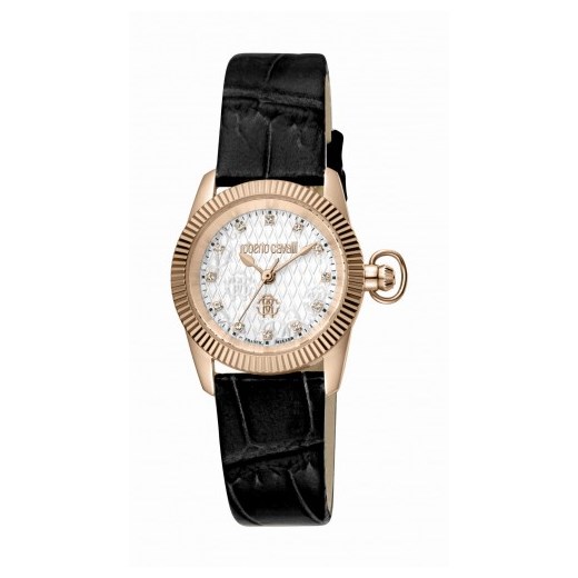 Zegarek czarny Roberto Cavalli analogowy 