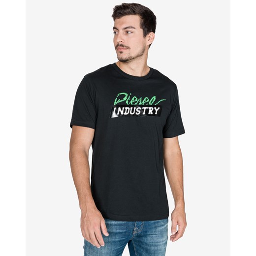 T-shirt męski Diesel z krótkim rękawem bawełniany młodzieżowy 