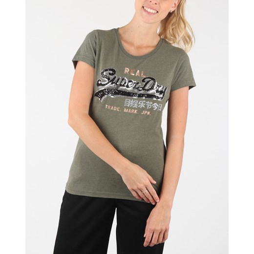 SuperDry Koszulka Zielony Superdry S promocja BIBLOO