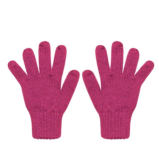 Rękawiczki dziecięce różowe Barbaras bez wzorów 