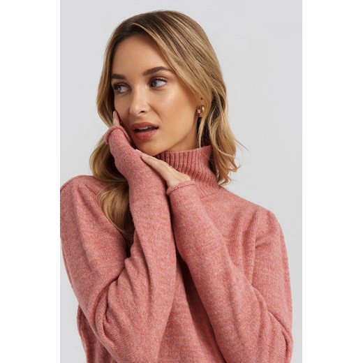 Trendyol High Neck Knitted Sweater - Pink